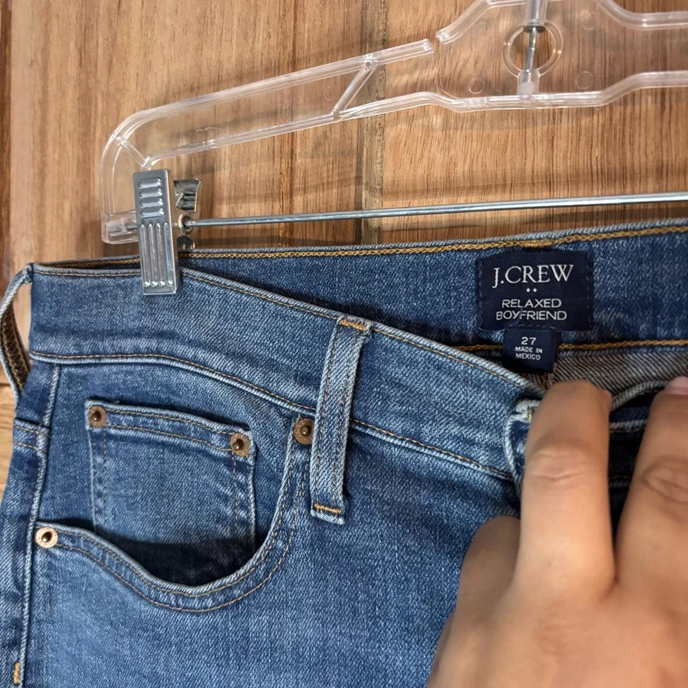 J. Crew women’s relaxed boyfriend Denim Jeans size 27‎